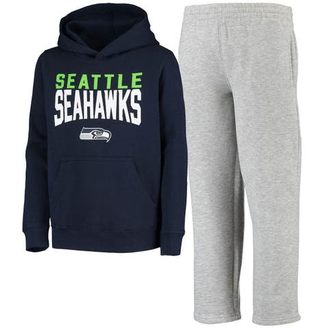 Youth College Navy Seattle Seahawks Stadium Full-Zip Hoodie