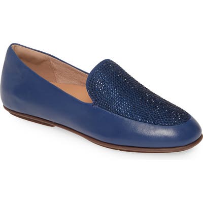 Fitflop Lena Crystal Embellished Loafer, Blue