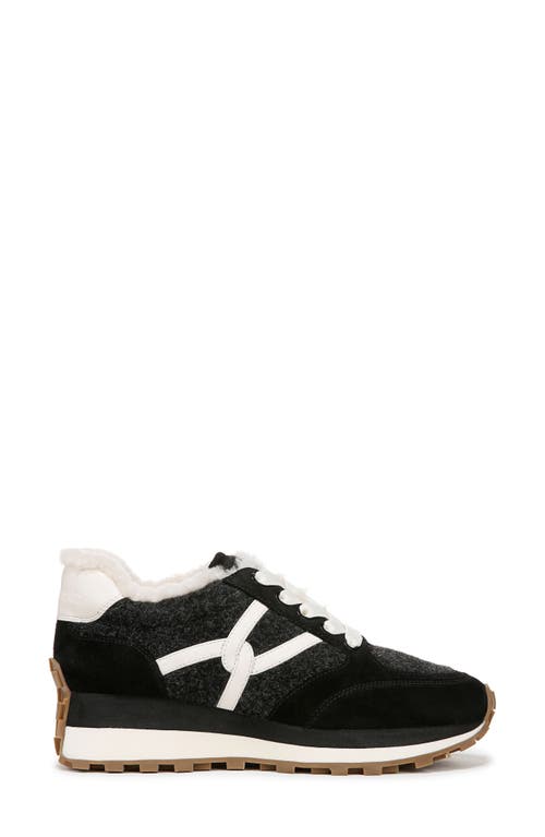 Shop Veronica Beard Valentina Genuine Shearling Lined Sneaker In Black