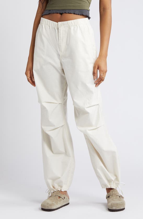 Bp. Ripstop Parachute Pants In White Whisper