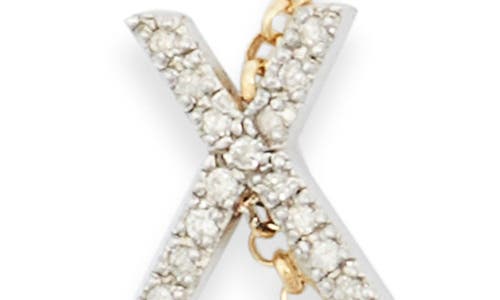 Meshmerise Diamond Initial Bezel Bracelet In Yellow-x