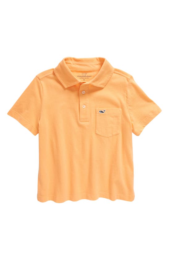 Vineyard Vines Kids' Solid Cotton Polo In Melon