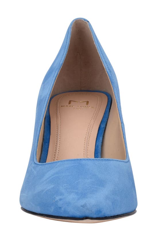 Marc Fisher Ltd Zala Block Heel Pump In Medium Blue