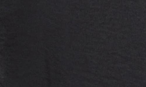 Nordstrom Rack Long Sleeve Textured Satin Shirtdress In Black