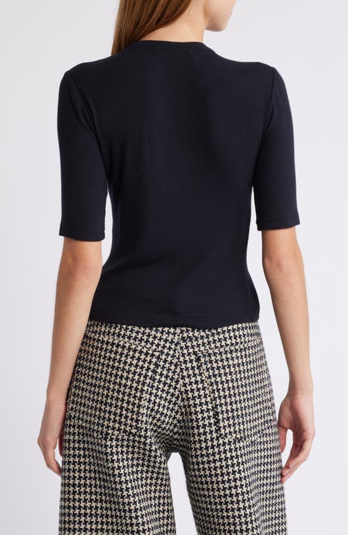 Frame Rib Crewneck T-shirt In Black