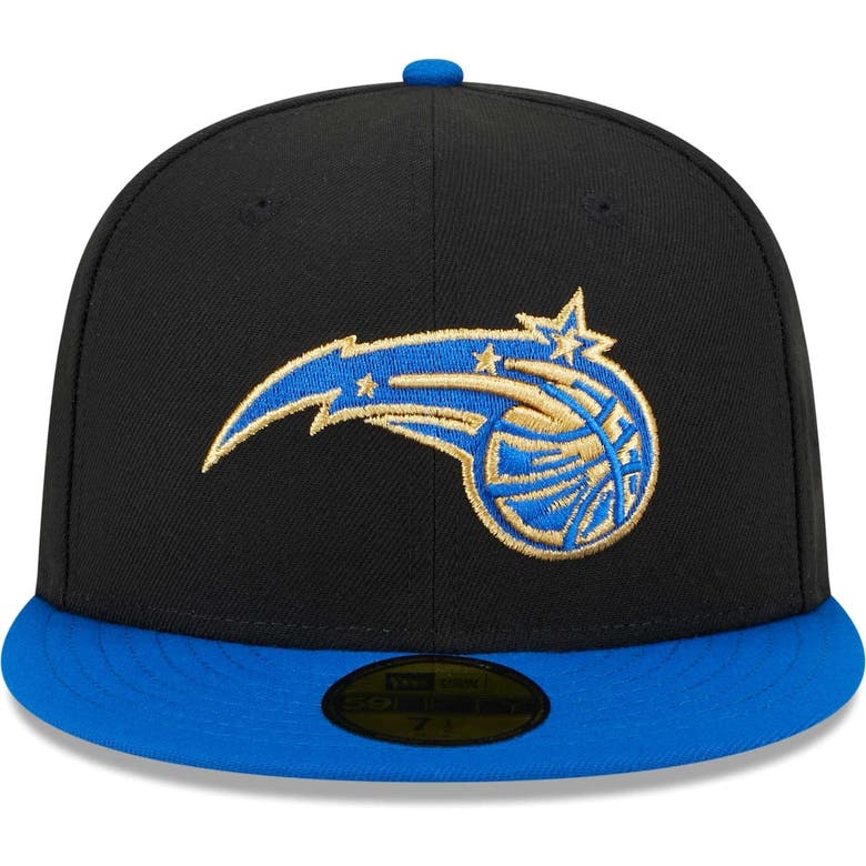 Shop New Era Black/blue Orlando Magic Gameday Gold Pop Stars 59fifty Fitted Hat