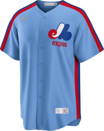 Nike Men's Nike Light Blue Montreal Expos Road Cooperstown Collection Team  Jersey