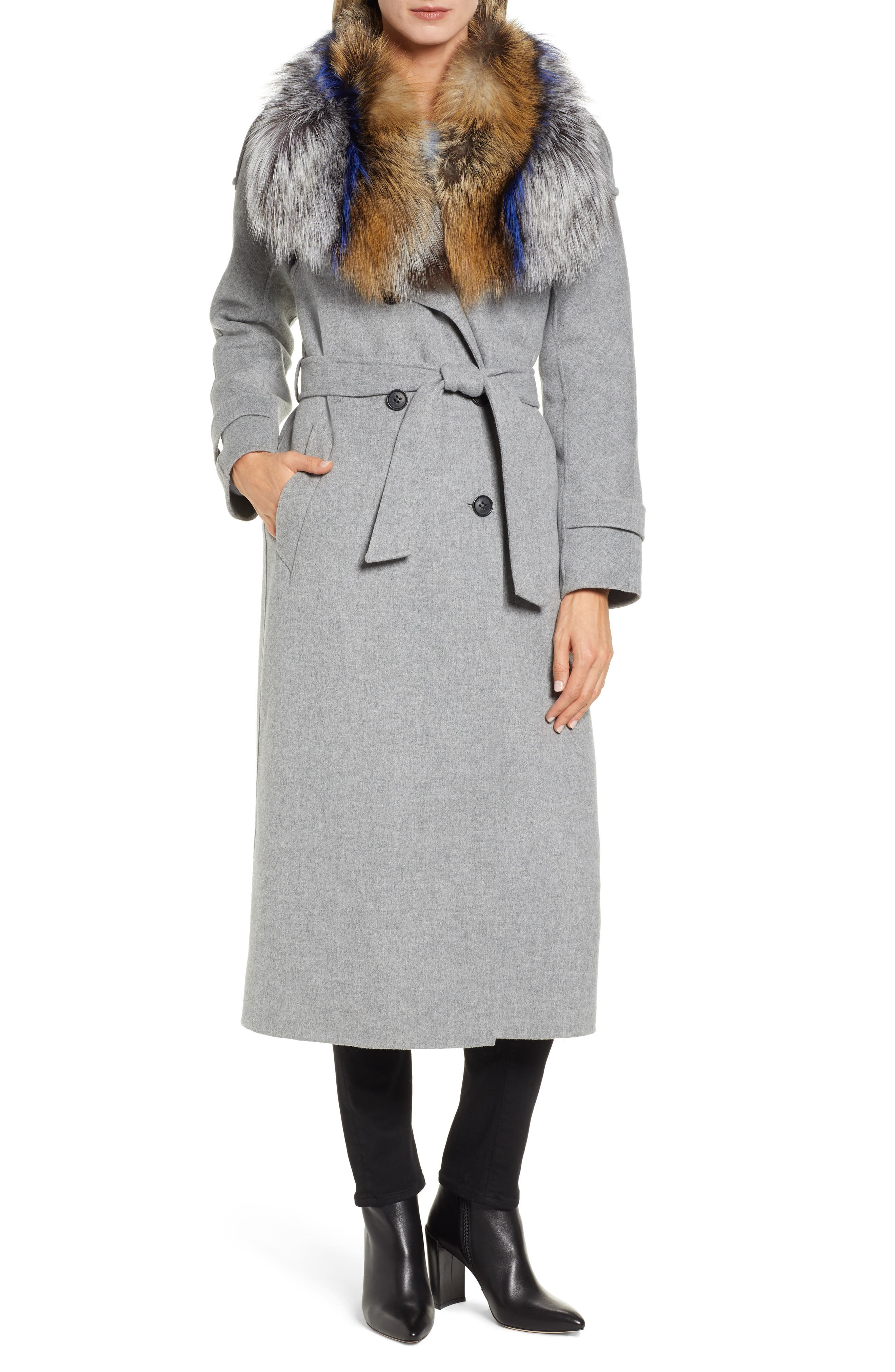 mackage wool coat with fur