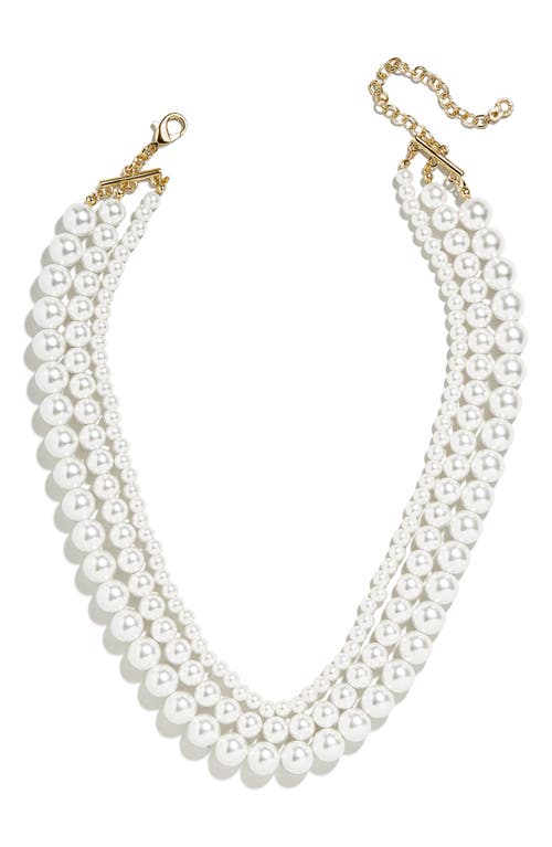 BaubleBar Danielle Imitation Pearl Layered Necklace at Nordstrom