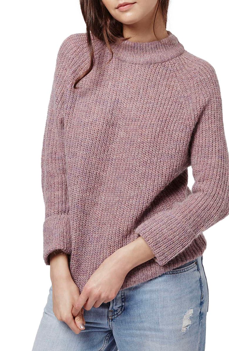 Download Topshop Mock Neck Raglan Sweater | Nordstrom