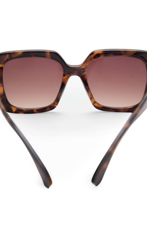 Shop Mango Square Sunglasses In Chocolate