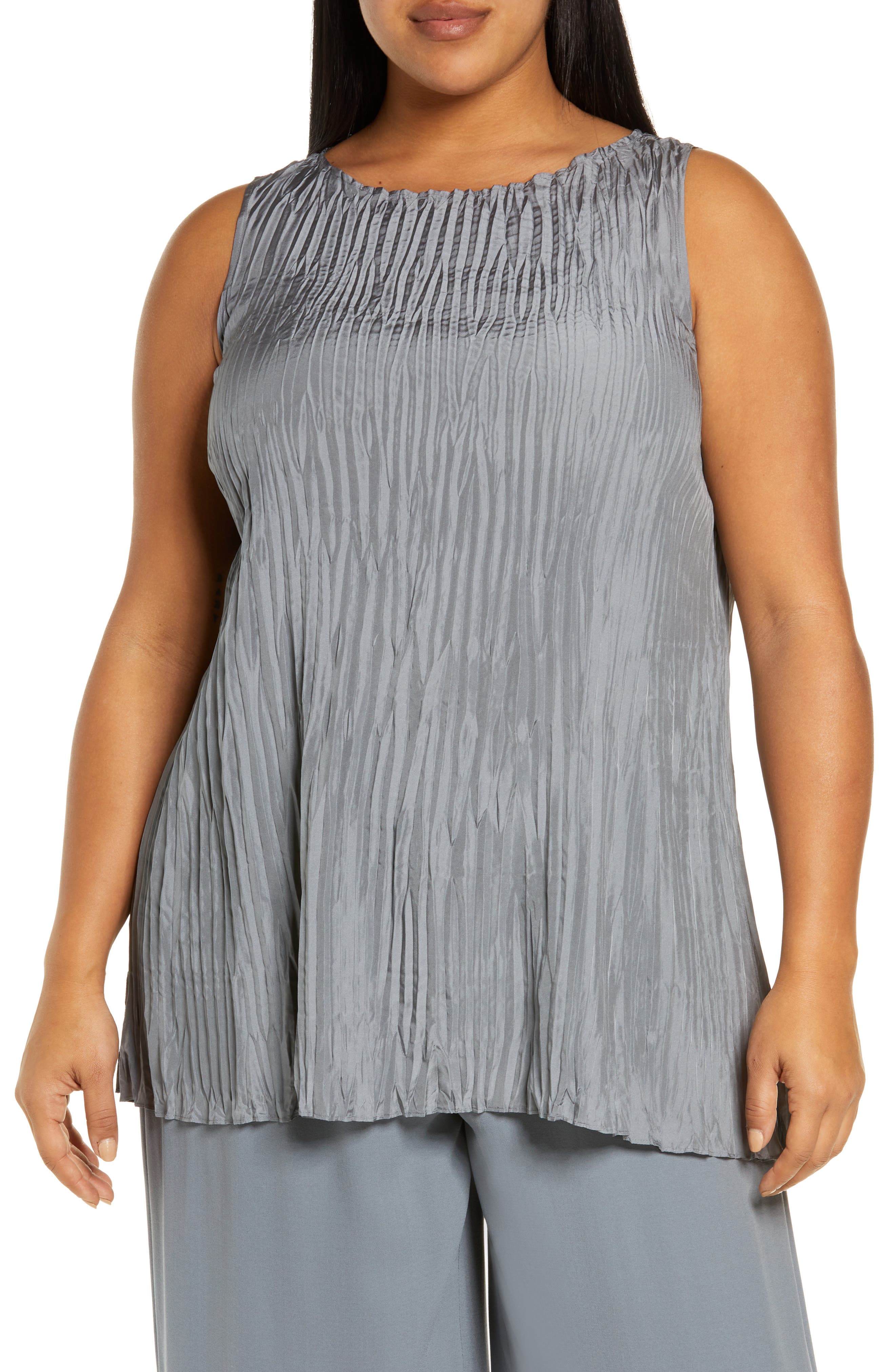 100% Silk Plus-Size Tops for Women 