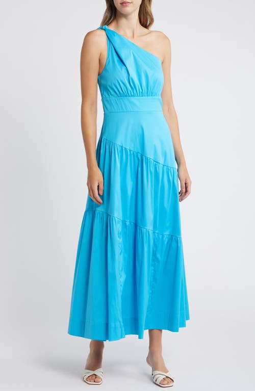 Shop Lilly Pulitzer ® Lucilyn One-shoulder Poplin Dress In Tangier Teal