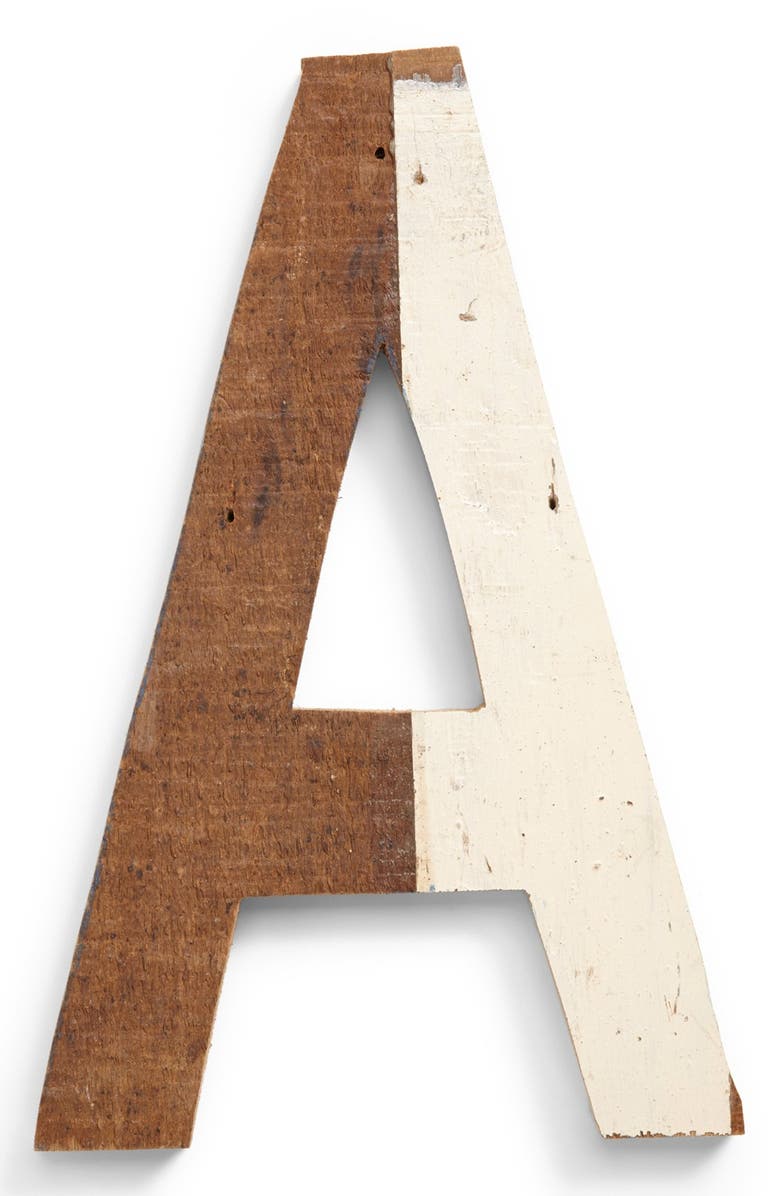 FORESIDE Decorative Wooden Letters & Numbers, Main, color, BROWN A
