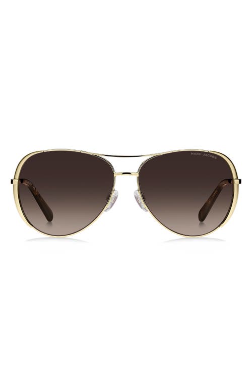 Marc Jacobs 59mm Gradient Aviator Sunglasses In Brown