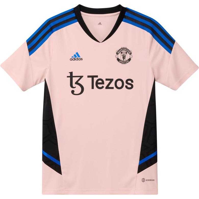 Adidas Originals Adidas Kids' Manchester United Condivo 22 Training Soccer Jersey In Icy Pink