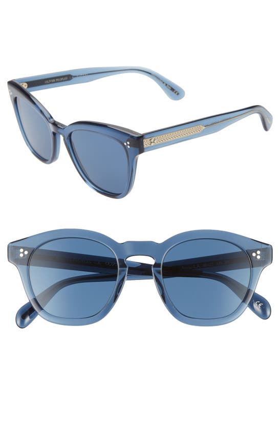 Oliver Peoples Boudreau L.a. 48mm Square Sunglasses - Deep Blue/ Dark Blue In Deep Blue/dark Blue