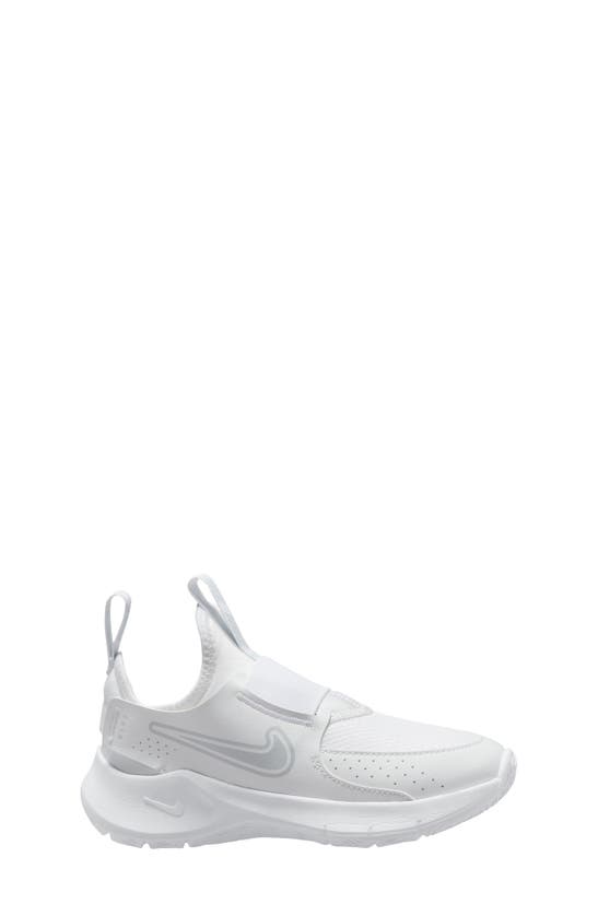 Nike Flex Runner 3 Slip-on Shoe In White/ Pure Platinum/ White