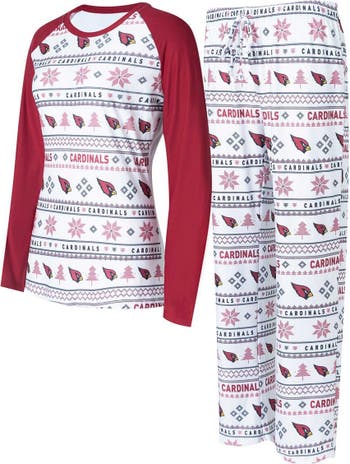 Women's Concepts Sport Black/Cardinal Arizona Cardinals Arctic T-Shirt & Flannel Pants Sleep Set Size: Large