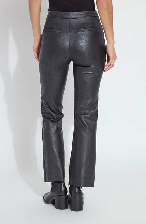 Lyssé Elysse Foiled Faux Leather Bootcut Pants In Black