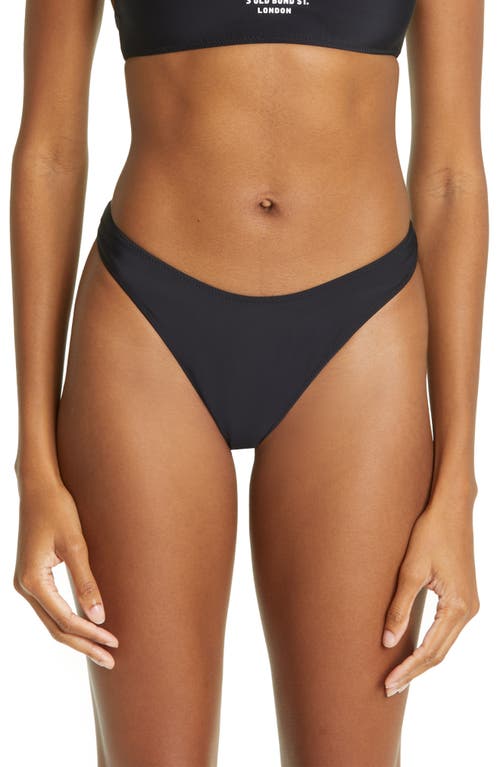 Stella McCartney Swim Old Bond Logo Bikini Bottoms in Black at Nordstrom, Size Large