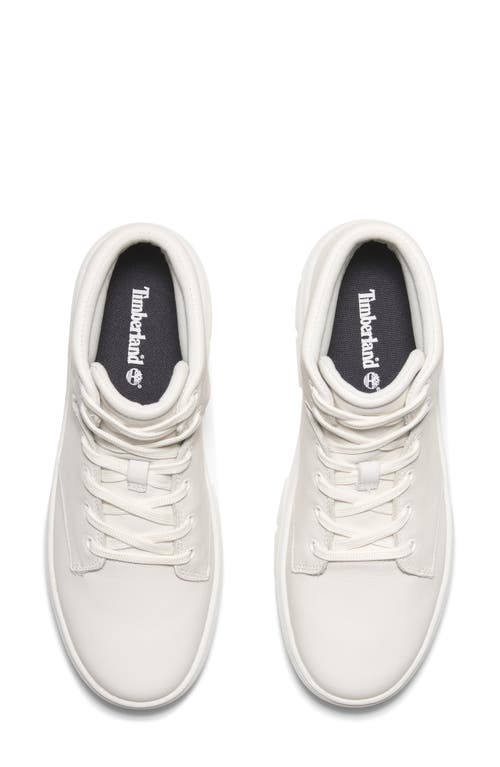 Timberland Laurel High Top Platform Sneaker In White Full Grain