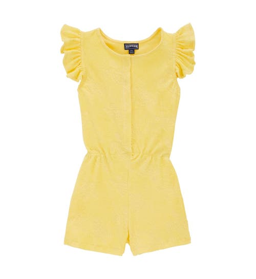 Vilebrequin Kids' Terry Playsuit Beach Romper In Popcorn