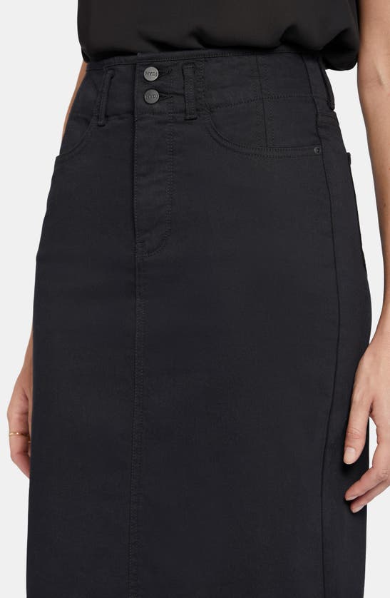 Shop Nydj Hollywood Pencil Denim Skirt In Black