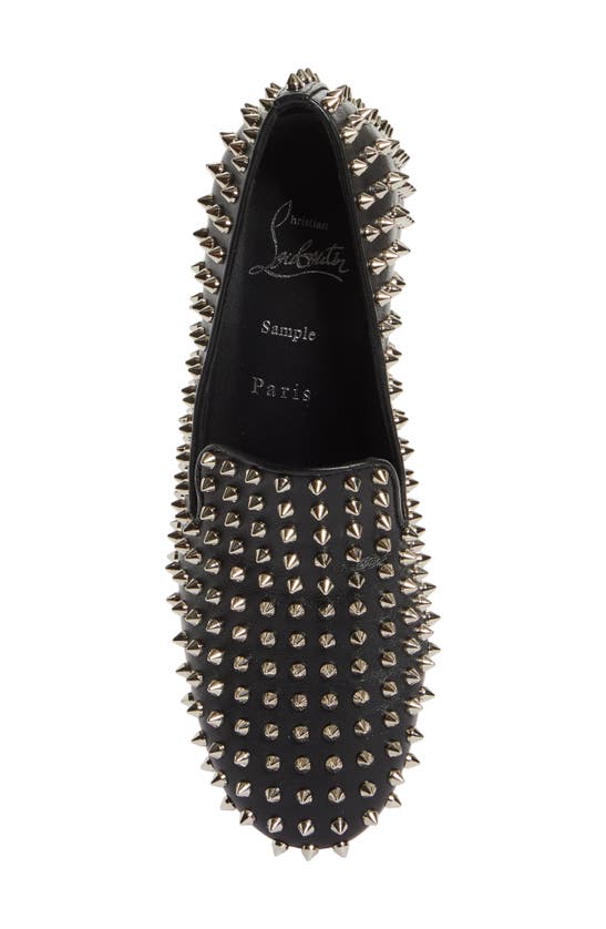 Shop Christian Louboutin Spikeasy Studded Loafer In Black