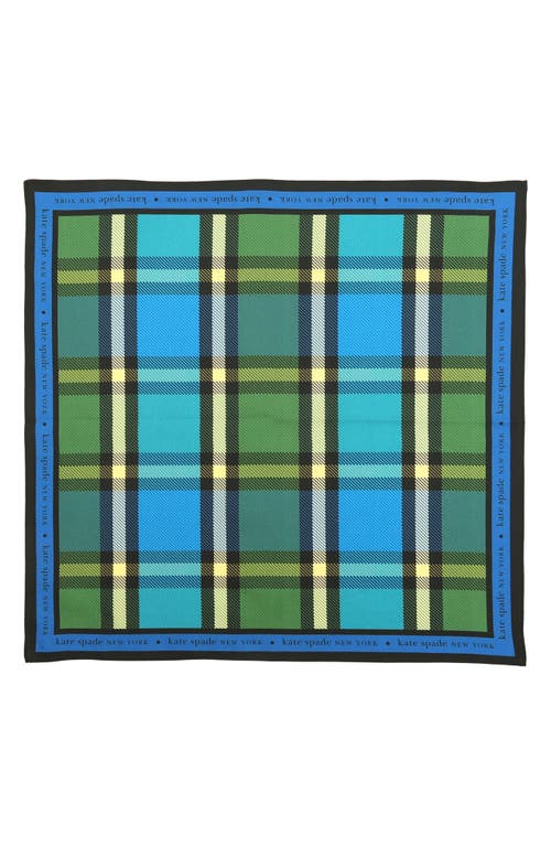 KATE SPADE KATE SPADE NEW YORK GRAND PLAID SILK SQUARE SCARF 