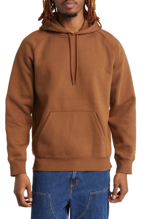 Carhartt Work In Progress Work In Progress Chase Cotton Blend Hoodie In Tamarind/gold