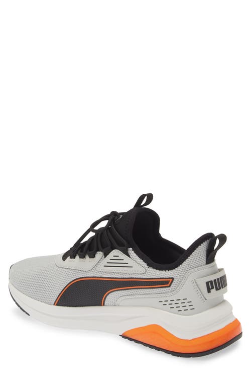 Puma Amplifier Sneaker In Flat Light Gray-black-orange