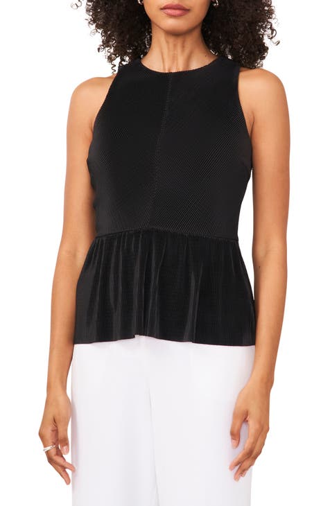 womens black sleeveless tops | Nordstrom