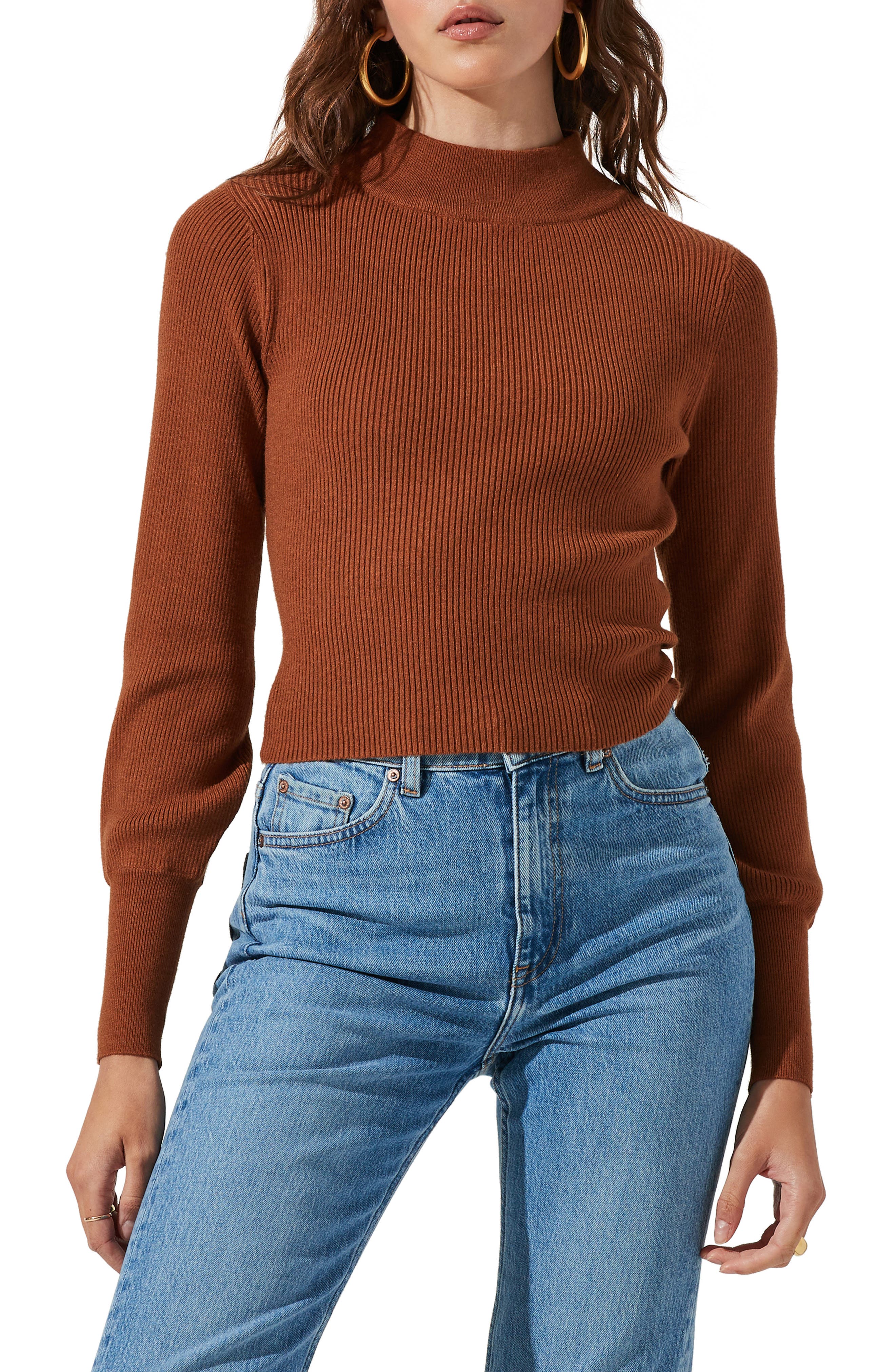 turtleneck brown sweater