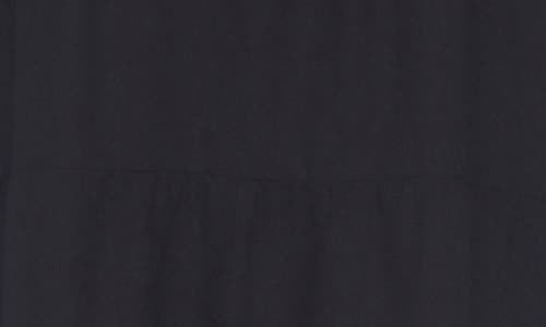 Boho Me Lace Inset Ruffle Hem Tunic In Black