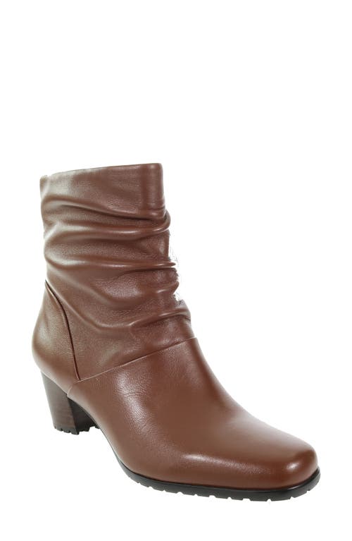 David Tate Kona Leather Bootie in Luggage Lamb 