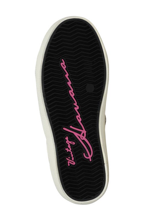 Shop Vintage Havana Kids' Layne Sneaker In White/pink/pop
