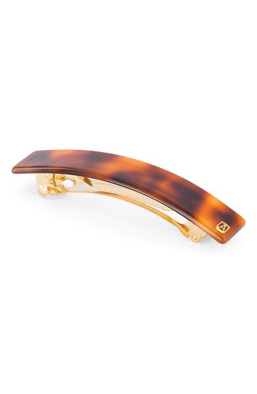 Alexandre de Paris Rectangular Barrette in Brown at Nordstrom