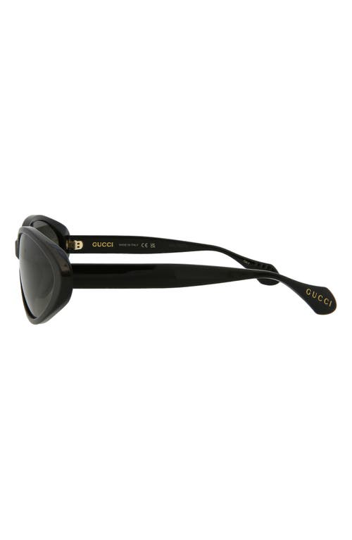 Shop Gucci 67mm Cat Eye Sunglasses In Black Black Grey