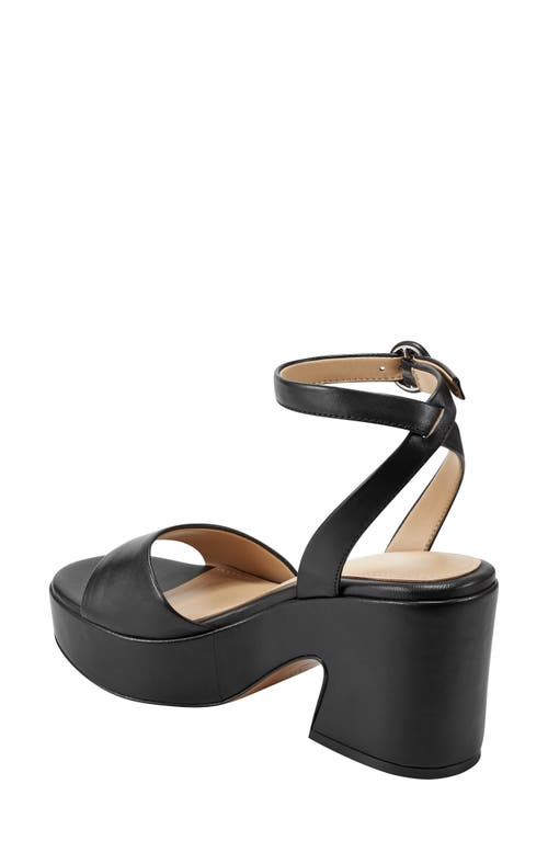 Marc Fisher Ltd Razza Platform Ankle Strap Sandal In Black