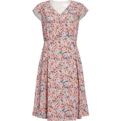 Boss Dewavia Floral Print Dress, Purple