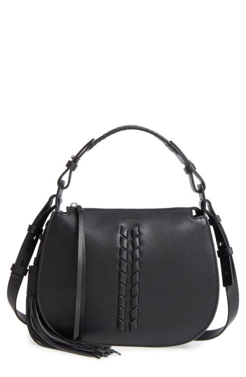 AllSaints Kepi Leather Crossbody Bag in Black