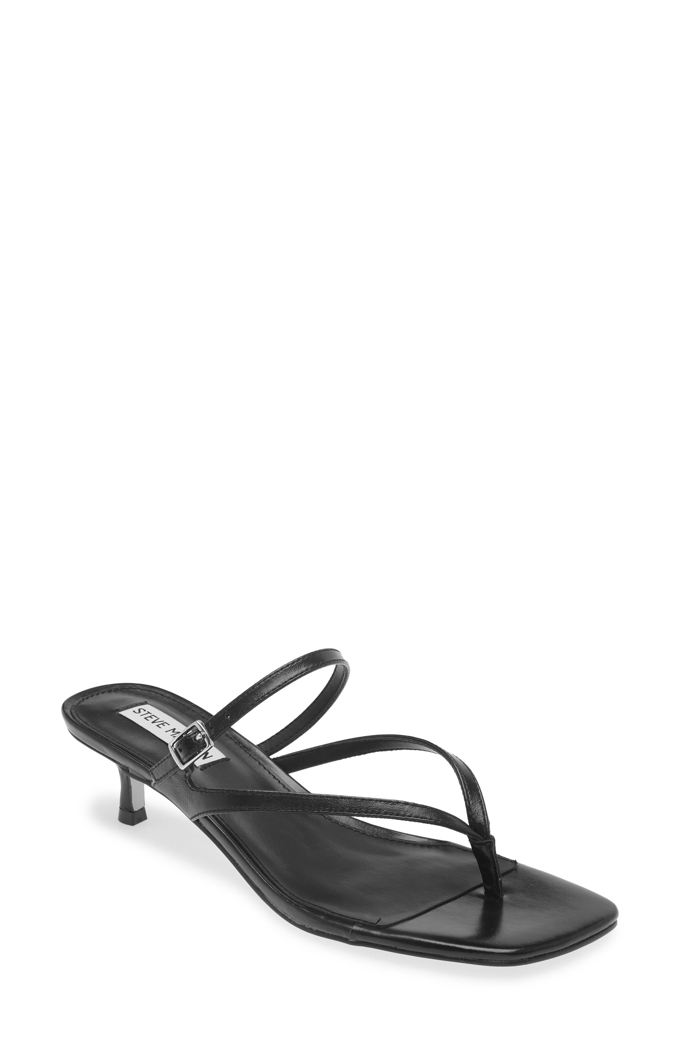 black kitten heel peep toe