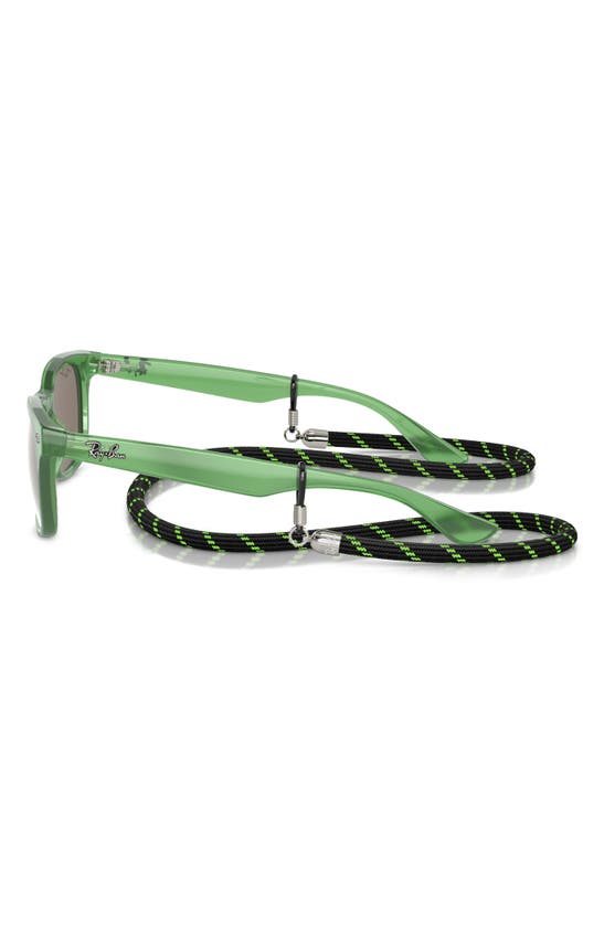 Shop Ray Ban Ray-ban Kids' Junior Wayfarer 47mm Square Sunglasses In Opal Green