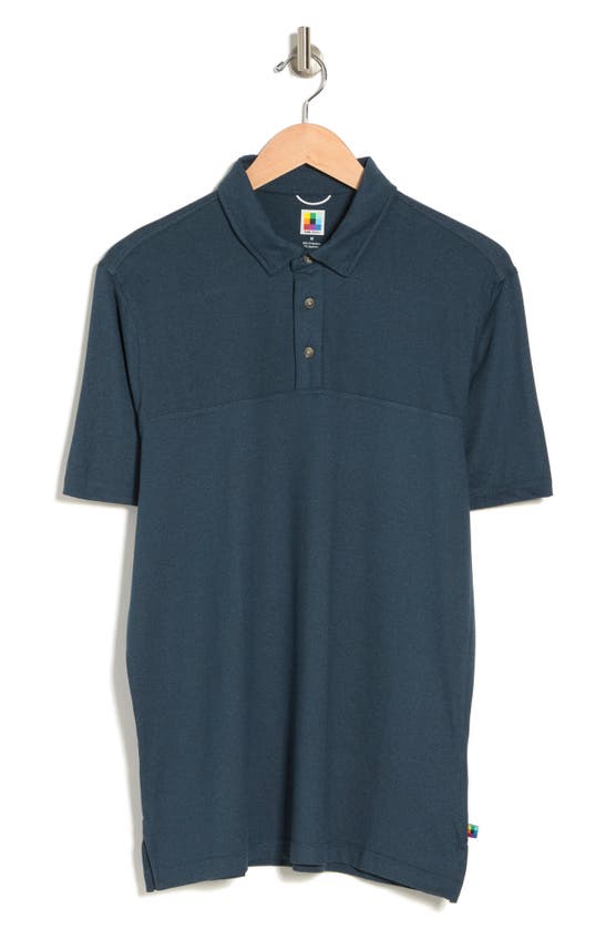 Union Denim Sanded Jersey Polo In Trill