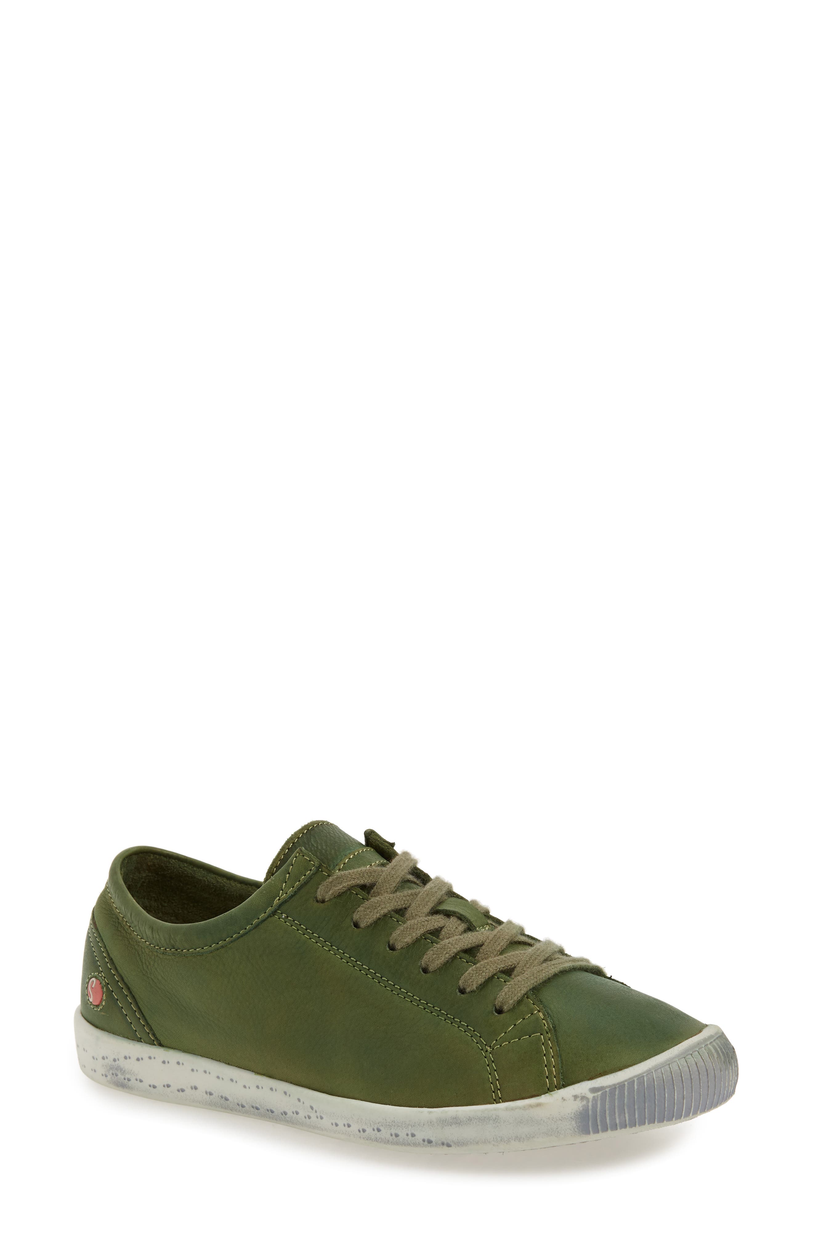 Softinos By Fly London Isla Distressed Sneaker, Green