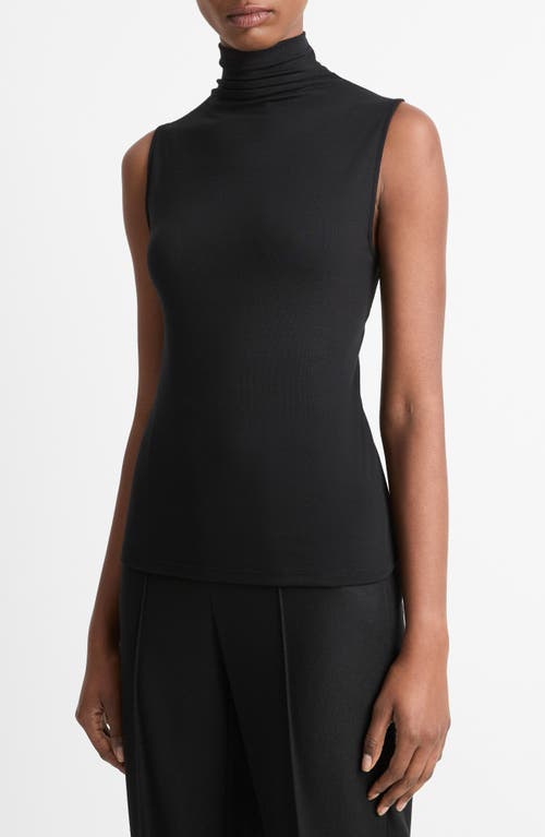 VINCE VINCE SLEEVELESS MODAL TURTLENECK TOP 