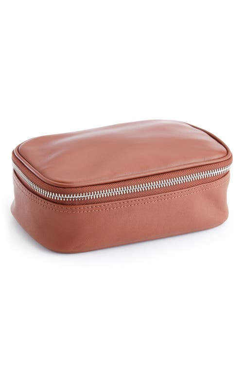 ROYCE New York Leather Tech Accessory Case in Tan