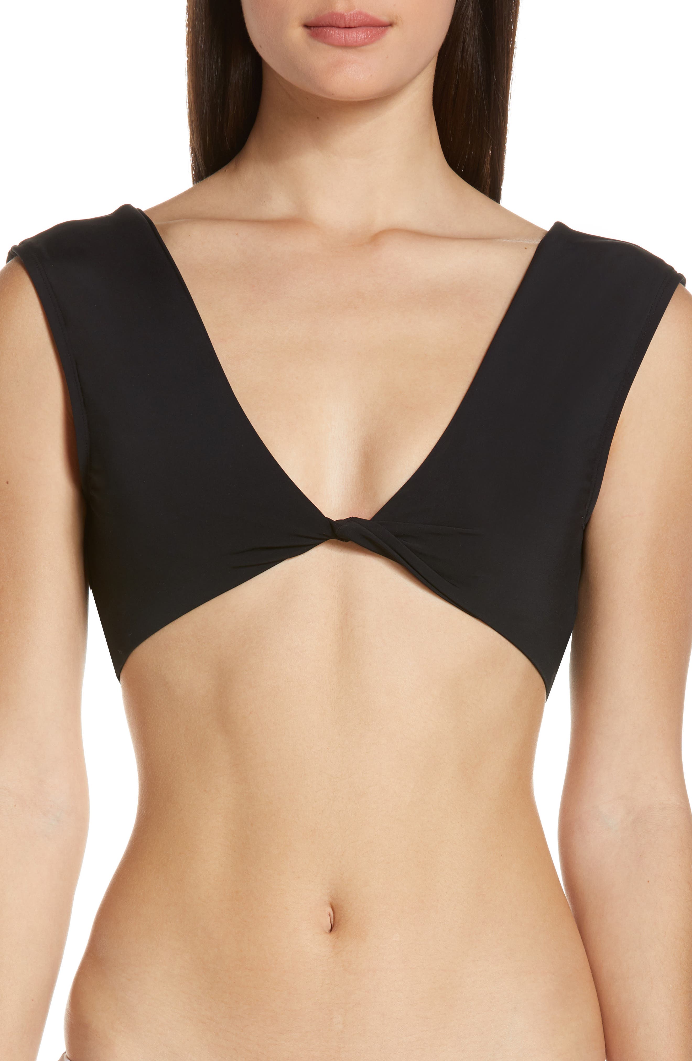 Beth Richards Twist Bikini Top, Black