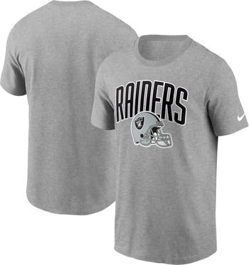 Nike Boys Youth Heathered Black, White Las Vegas Raiders Colorblock Team  Name T-shirt